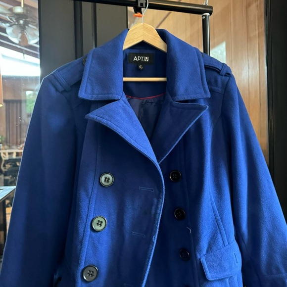 APT 9 🩵 🦋 women’s double buttoned breasted  peacoat size XL - Picture 4 of 8